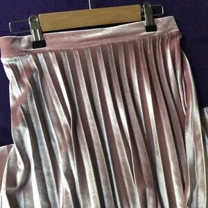 ASOS Pink Pleated Midi Skirt for Night Out